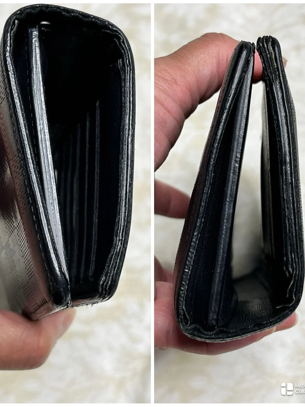 Louis Vuitton Damier Infini Black Leather Long Wallet Checkbook Wallet